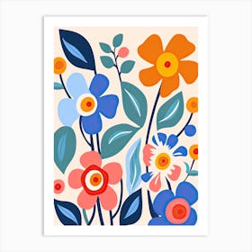 Sunshine and Petals: A Colorful Tribute, Inspired by Henri Matisse Art Print