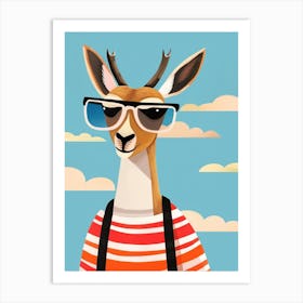 Little Gazelle 2 Wearing Sunglasses Art Print