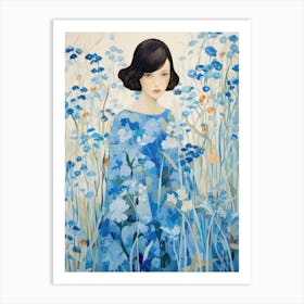 Blue Flowers 40 Art Print