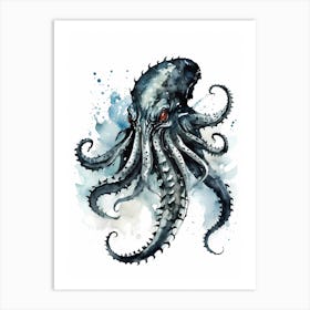 Kraken Watercolor Painting (29) Art Print