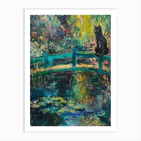 Cat On A Bridge 1 Art Print