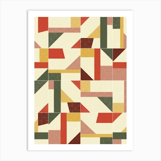 Tangram Wall Tiles 02 Art Print