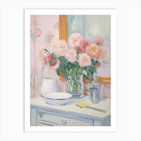 A Vase With Chrysanthemum, Flower Bouquet 4 Art Print