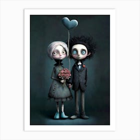 Spooky Couple Art Print