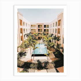 Warm Beach Hotel Art Print