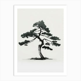 Pine Tree Pixel Illustration 4 Art Print