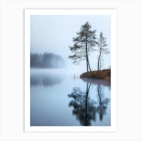 Misty Lake 4 Art Print