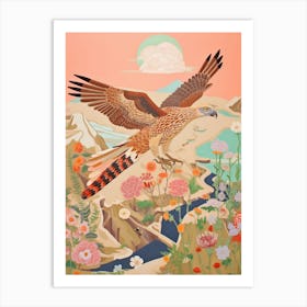 Maximalist Bird Painting Osprey 3 Art Print