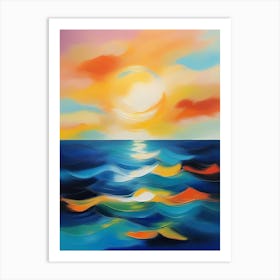 Sunset Over The Ocean 15 Art Print