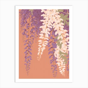 Wisterias Flower Big Bold Illustration 1 Art Print