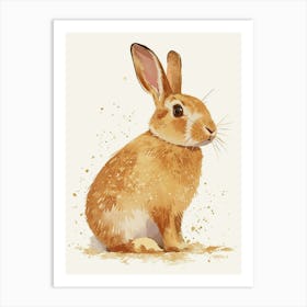 Rhinelander Rabbit Nursery Illustration 2 Art Print