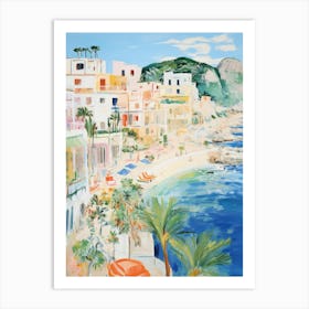 San Vito Lo Capo, Sicily   Italy Beach Club Lido Watercolour 4 Art Print