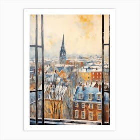 Winter Cityscape Copenhagen Denmark 3 Art Print