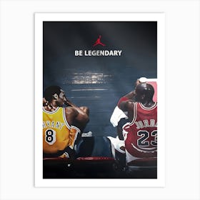 Michael Jordan Kobe Bryant Art Print