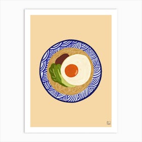 Asian Dish With Egg Art Print