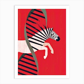 Zebra Hunting Art Print