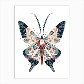 Colourful Insect Illustration Lacewing 9 Art Print