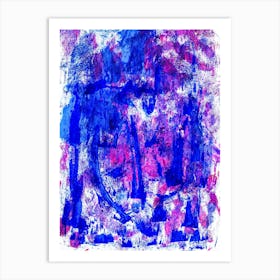 Abstract With Blue And Purple Colors Art Print