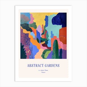 Colourful Gardens Le Jardin Plume France Blue Poster Art Print