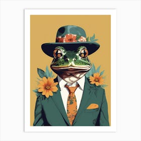 Frog In A Suit (1) Art Print