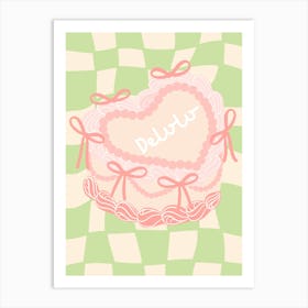 Delulu Coquette Cake Art Print