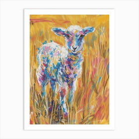 Lamb In The Grass 4 Art Print