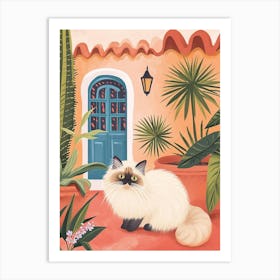 Himalayan Cat Storybook Illustration 3 Art Print