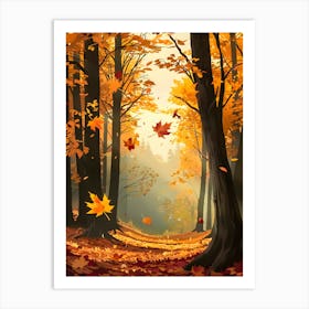 Fall Autumn Fores 1 Art Print