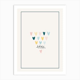 Hearts And Leaves Art Print