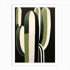 Modern Abstract Cactus Painting Trichocereus Cactus 3 Art Print