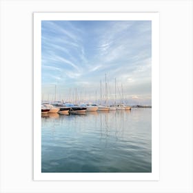 Boats At The Marina. Art Print