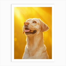 Golden Labrador Retriever. Generated AI. Art Print Art Print