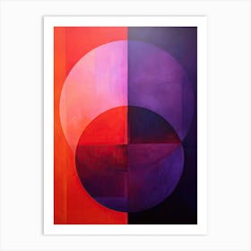 Bauhaus Nebula: Purple Celestial Allegory Art Print