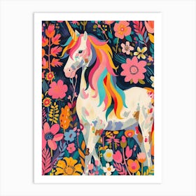 Colourful Unicorn Fauvism Inspired 1 Art Print