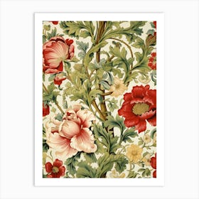 Floral Wallpaper 195 Art Print