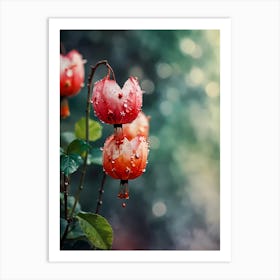 Raindrops On A Flower Art Print