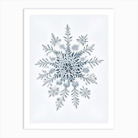Winter Snowflake Pattern, Snowflakes, Quentin Blake Illustration Art Print