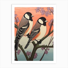 Art Nouveau Birds Poster Lapwing 2 Art Print