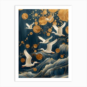 White Storks 1 Art Print