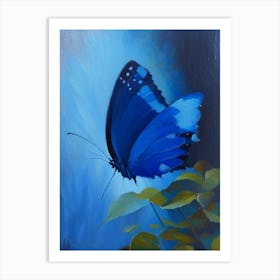 Holly Blue Butterfly Oil Painting 1 Art Print