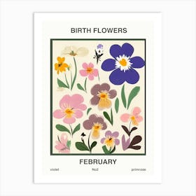 Birth Flowers February Art Print