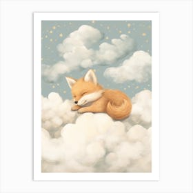 Sleeping Baby Fox 4 Art Print