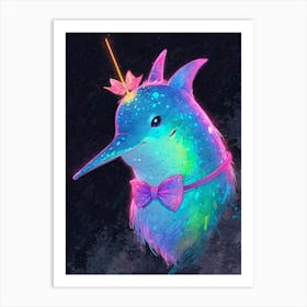 Unicorn Dolphin Art Print