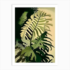 Upside Down Fern Rousseau Inspired Art Print