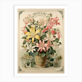 Spring Floral French Poster Honeysuckle Art Print Art Print