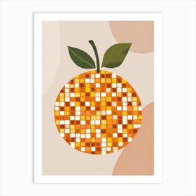 Orange Mosaic 27 Art Print