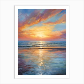 Sunset At The Beach 10 Art Print