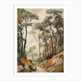 Autumn Fall Forest Pattern Painting 1 Art Print