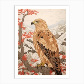 Bird Illustration Golden Eagle 4 Art Print