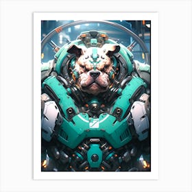 Bulldog In Space Art Print